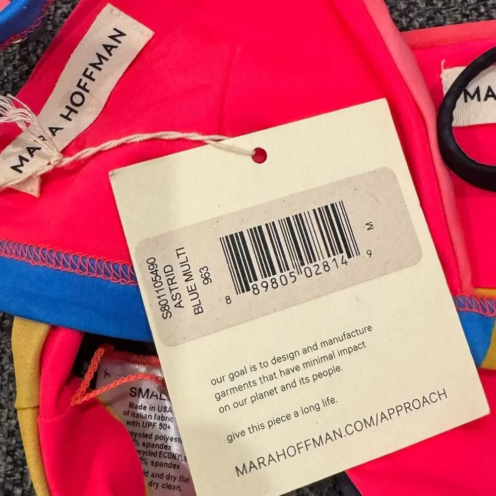 Mara Hoffman Astrid Triangle Bikini - Blue Multi Size S & M